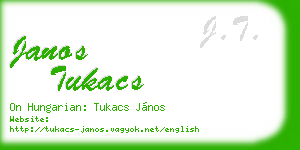 janos tukacs business card